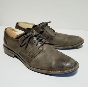 Men's Cole Haan Centre Street Gray Oxford Size 13 M Distressed Leather Shoes